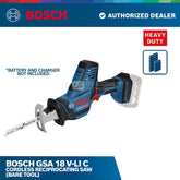Bosch GSA 18 V-Li C Cordless Reciprocating Saw (Bare Tool)